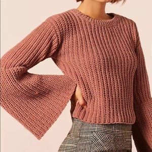 Trumpet sleeve sweater